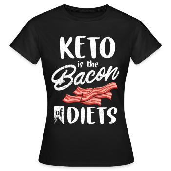 Keto Tshirt - T-shirt Femme - noir - Devant - AI Model Female 172 dark (172cm)