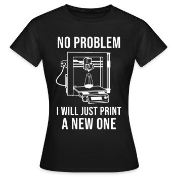 Imprimante 3D - T-shirt Femme - noir - Devant - AI Model Female 172 dark (172cm)