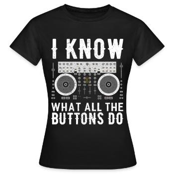 DISC-JOCKEY - T-shirt Femme - noir - Devant - AI Model Female 172 dark (172cm)