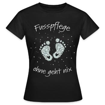 Fusspflege Podologie Nagelpflege - Frauen T-Shirt - Schwarz - Vorne - AI Model Female 172 dark (172cm)
