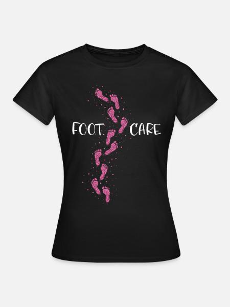 Fusspflege Fusspflegerin Pediküre - Frauen T-Shirt - Schwarz