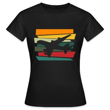 Pilote d’avion Pilote Pilotes Pilote Pilote Copilote - T-shirt Femme - noir - Devant - AI Model Female 172 dark (172cm)