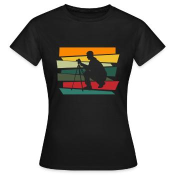 Photographe Photographe Photographie Photographie - T-shirt Femme - noir - Devant - AI Model Female 172 dark (172cm)