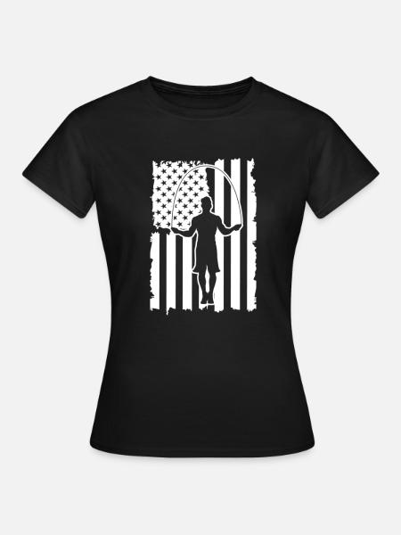 Seilspringen Seilhüpfen Springseil Geschenk - Frauen T-Shirt - Schwarz