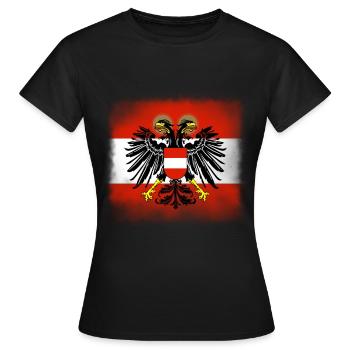Autriche - T-shirt Femme - noir - Devant - AI Model Female 172 dark (172cm)