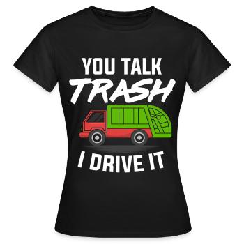 Müllmann Geschenk Müll Müllabfuhr Abfall Beruf - Frauen T-Shirt - Schwarz - Vorne - AI Model Female 172 dark (172cm)