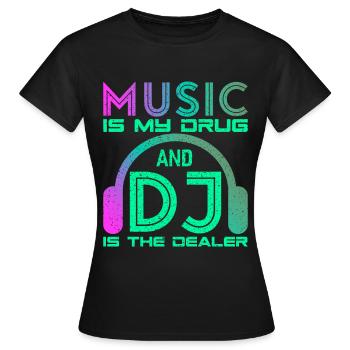 DISC-JOCKEY - T-shirt Femme - noir - Devant - AI Model Female 172 dark (172cm)