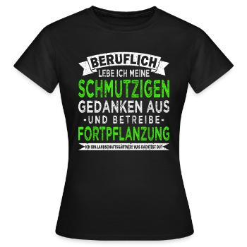 Landschaftsgärtner Gartenbau Schrebergarten - Frauen T-Shirt - Schwarz - Vorne - AI Model Female 172 dark (172cm)