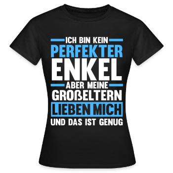 Enkel - Frauen T-Shirt - Schwarz - Vorne - AI Model Female 172 dark (172cm)