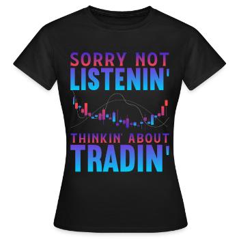 Stock Market - Women's T-Shirt - black - Front - AI Model Female 172 dark (172cm)