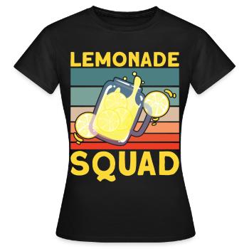 Lemonade Squad – Conception de cruche rétro - T-shirt Femme - noir - Devant - AI Model Female 172 dark (172cm)