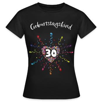 30. Geburtstag Geburtstagskind 30er - Frauen T-Shirt - Schwarz - Vorne - AI Model Female 172 dark (172cm)