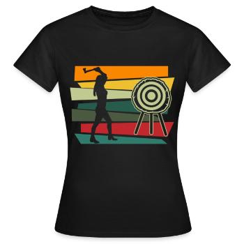 Axt Werfen Axt Werfer Axt Geschenk - Frauen T-Shirt - Schwarz - Vorne - AI Model Female 172 dark (172cm)