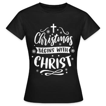Christen Religion Evangelisch Bibel Jesus Kirche - Frauen T-Shirt - Schwarz - Vorne - AI Model Female 172 dark (172cm)