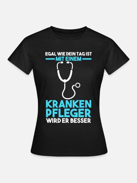 Krankenpflege Pflegekraft Krankenpfleger - Frauen T-Shirt - Schwarz