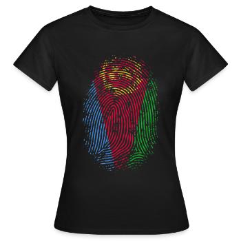 TEAM ERITREA - Frauen T-Shirt - Schwarz - Vorne - AI Model Female 172 dark (172cm)