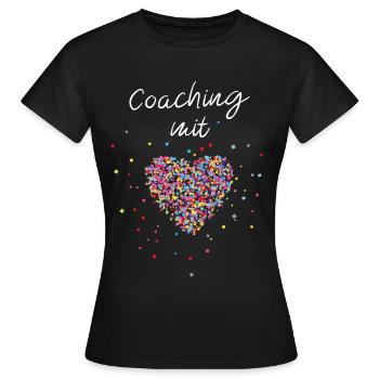Coaching Mit Herz Mentorin Mentoring - Frauen T-Shirt - Schwarz - Vorne - AI Model Female 172 dark (172cm)
