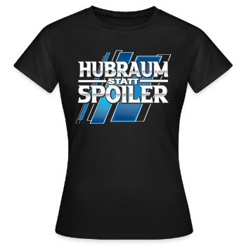Hubraum statt Spoiler - Motorsport - Frauen T-Shirt - Schwarz - Vorne - AI Model Female 172 dark (172cm)