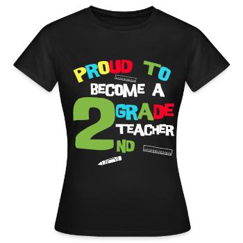Teacher Tshirt 2ème année Formation des enseignants École des enseignants - T-shirt Femme - noir - Devant - AI Model Female 172 dark (172cm)