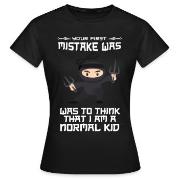 Ninja - T-shirt Femme - noir - Devant - AI Model Female 172 dark (172cm)