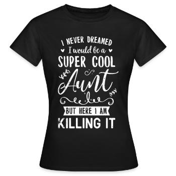 Aunt Aunt Nephew Niece - Women's T-Shirt - black - Front - AI Model Female 172 dark (172cm)