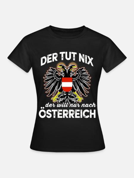 Österreich Flagge Wien Tirol Steiermark Austria - Frauen T-Shirt - Schwarz