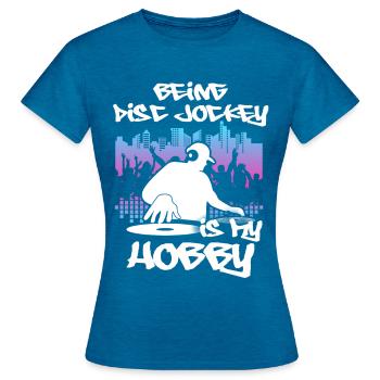 DISC JOCKEY - Women's T-Shirt - antique blue sapphire heather - Front - AI Model Female 172 dark (172cm)