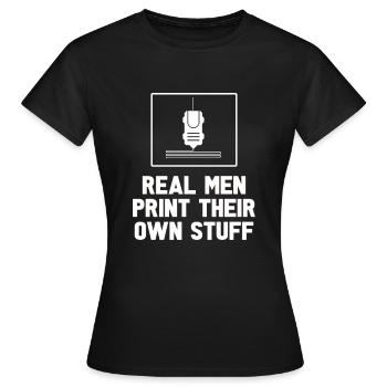 Imprimante 3D - T-shirt Femme - noir - Devant - AI Model Female 172 dark (172cm)
