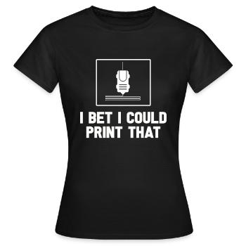 3D-Drucker Druckmaschine Technik Technologie Hobby - Frauen T-Shirt - Schwarz - Vorne - AI Model Female 172 dark (172cm)