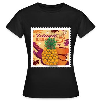 Ananas Tropisch Hawaii Geschenk Kinder Herren Obst - Frauen T-Shirt - Schwarz - Vorne - AI Model Female 172 dark (172cm)