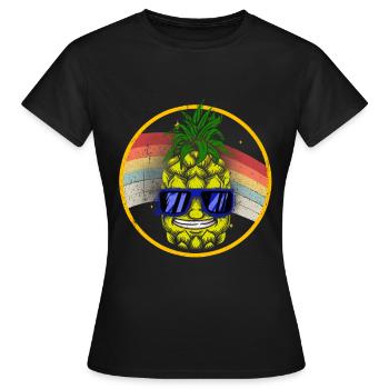 Ananas - T-shirt Femme - noir - Devant - AI Model Female 172 dark (172cm)