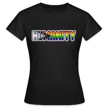 Transgender - Frauen T-Shirt - Schwarz - Vorne - AI Model Female 172 dark (172cm)