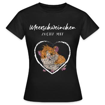 Meerschweinchen Nagetier Zucht Züchter - Frauen T-Shirt - Schwarz - Vorne - AI Model Female 172 dark (172cm)