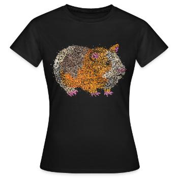 Cochon d’Inde Cochon - T-shirt Femme - noir - Devant - AI Model Female 172 dark (172cm)