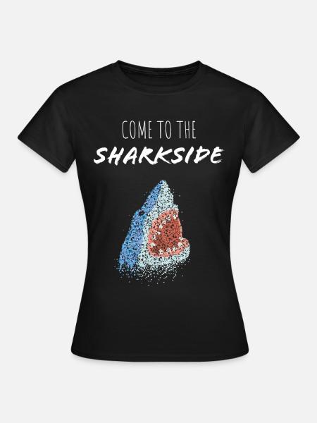 Grosser Weisser Hai Haifisch Wale Shark - Dame-T-shirt - sort