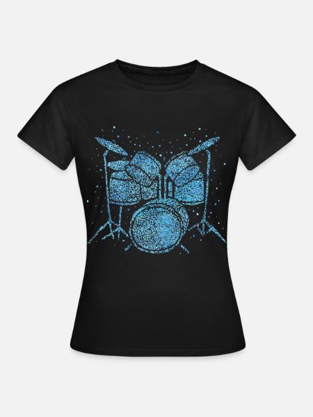 Schlagzeug Schalgzeuger Drummer Snare - Frauen T-Shirt - Schwarz