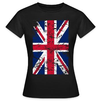 Union Jack - Drapeau de l’Union - T-shirt Femme - noir - Devant - AI Model Female 172 dark (172cm)