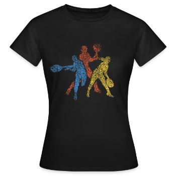 Tennis Joueur de tennis Joueur de tennis - T-shirt Femme - noir - Devant - AI Model Female 172 dark (172cm)