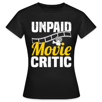 Critique de film Critique de film Long métrage - T-shirt Femme - noir - Devant - AI Model Female 172 dark (172cm)