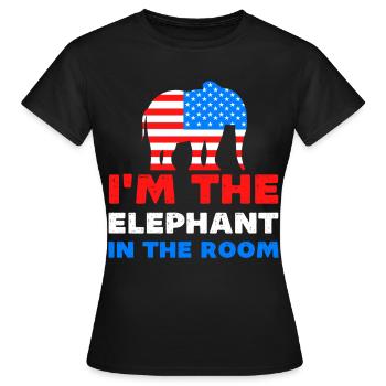 Im l’éléphant dans la pièce Républicain - T-shirt Femme - noir - Devant - AI Model Female 172 dark (172cm)