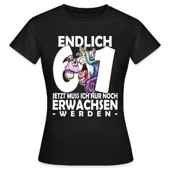 Endlich 61 Jahre - 61. Geburtstag - Frauen T-Shirt - Schwarz - Vorne - AI Model Female 172 dark (172cm)