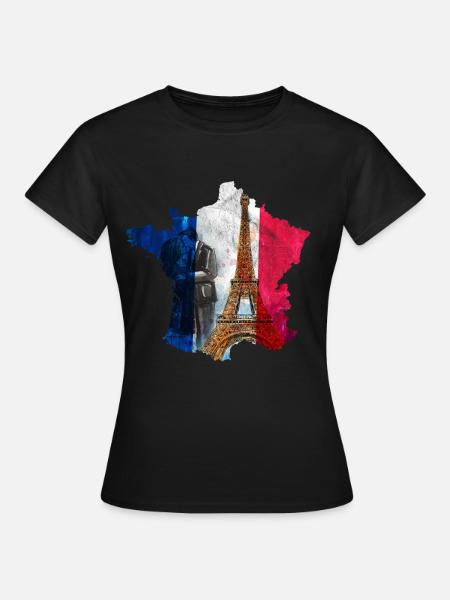 Frankreich - Frauen T-Shirt - Schwarz