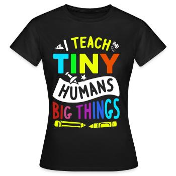 Cadeau d’enseignant Éducateur Pédagogue Formation d’enseignant - T-shirt Femme - noir - Devant - AI Model Female 172 dark (172cm)