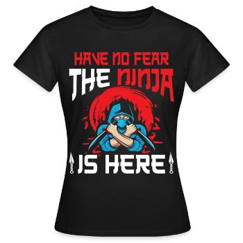 Ninja - T-shirt Femme - noir - Devant - AI Model Female 172 dark (172cm)