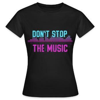Disc Jockey DJ Rave Synthesizer Geschenk CD Mixer - Frauen T-Shirt - Schwarz - Vorne - AI Model Female 172 dark (172cm)