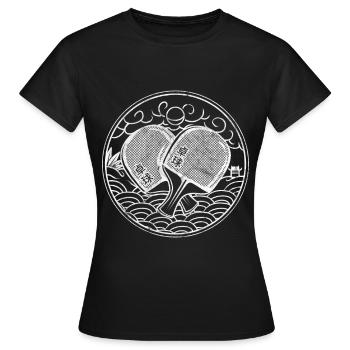 Tischtennis - Frauen T-Shirt - Schwarz - Vorne - AI Model Female 172 dark (172cm)