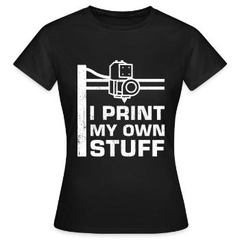 Imprimante 3D - T-shirt Femme - noir - Devant - AI Model Female 172 dark (172cm)