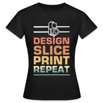 3D-Drucker Druckmaschine Technik Technologie Hobby - Frauen T-Shirt - Schwarz - Vorne - AI Model Female 172 dark (172cm)