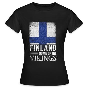 Finlande - T-shirt Femme - noir - Devant - AI Model Female 172 dark (172cm)