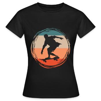 Skater Skateboard Cadeau Halfpipe Sk8 Ollie - T-shirt Femme - noir - Devant - AI Model Female 172 dark (172cm)